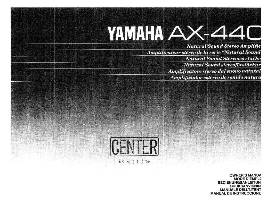 Mode d'emploi YAMAHA AX-440