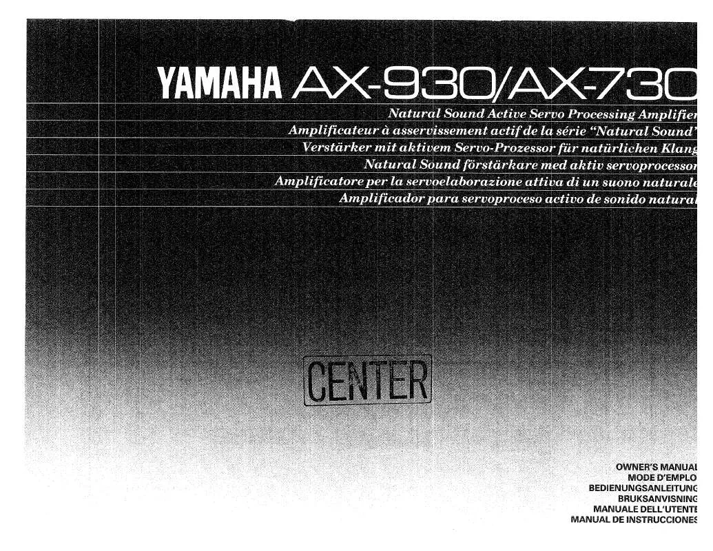 Mode d'emploi YAMAHA AX-730