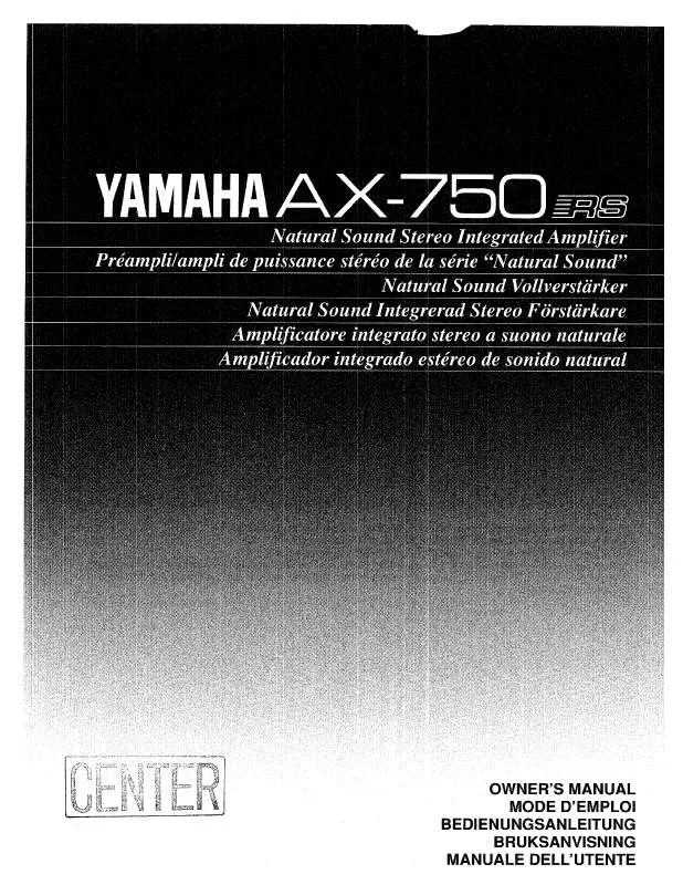 Mode d'emploi YAMAHA AX-750