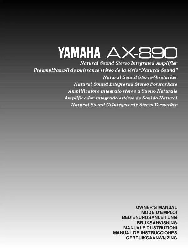 Mode d'emploi YAMAHA AX-890