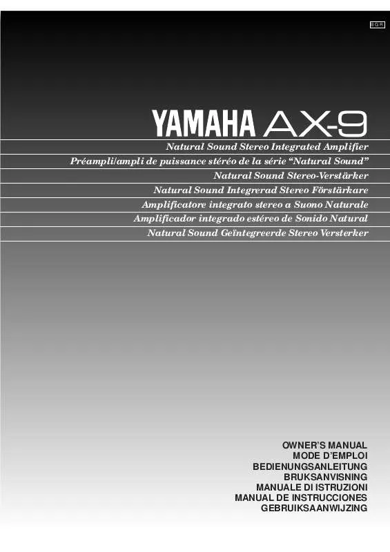 Mode d'emploi YAMAHA AX-9