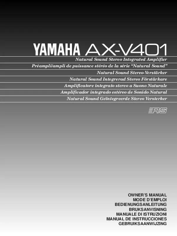 Mode d'emploi YAMAHA AX-V401