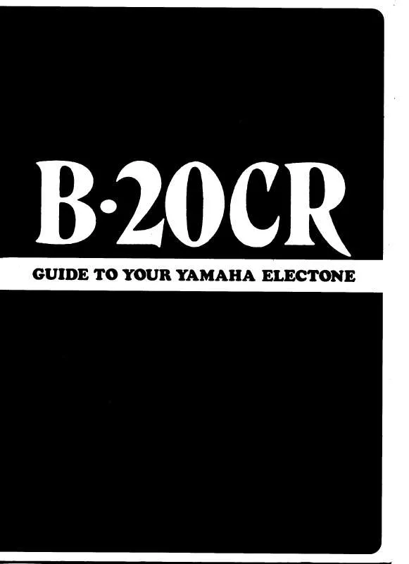 Mode d'emploi YAMAHA B-20CR
