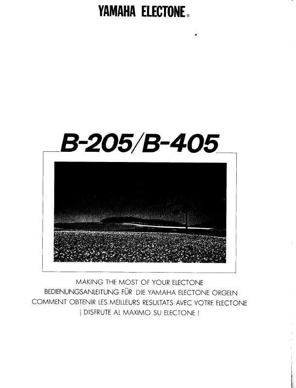 Mode d'emploi YAMAHA B-405-B-205