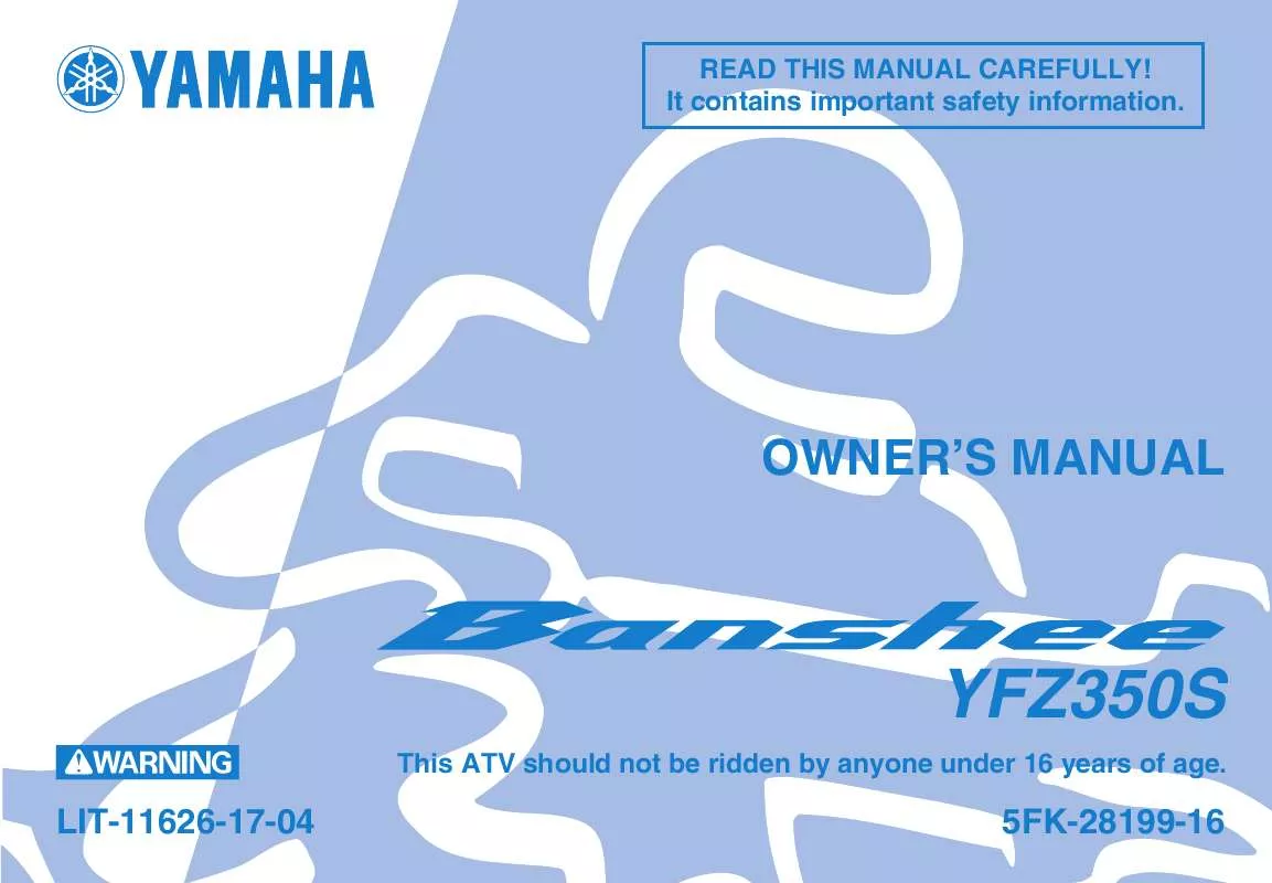 Mode d'emploi YAMAHA BANSHEE YFZ350