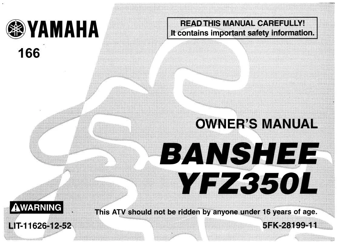 Mode d'emploi YAMAHA BANSHEE-1999