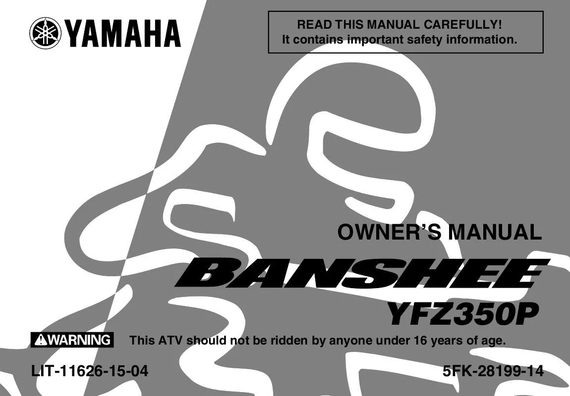 Mode d'emploi YAMAHA BANSHEE-2002