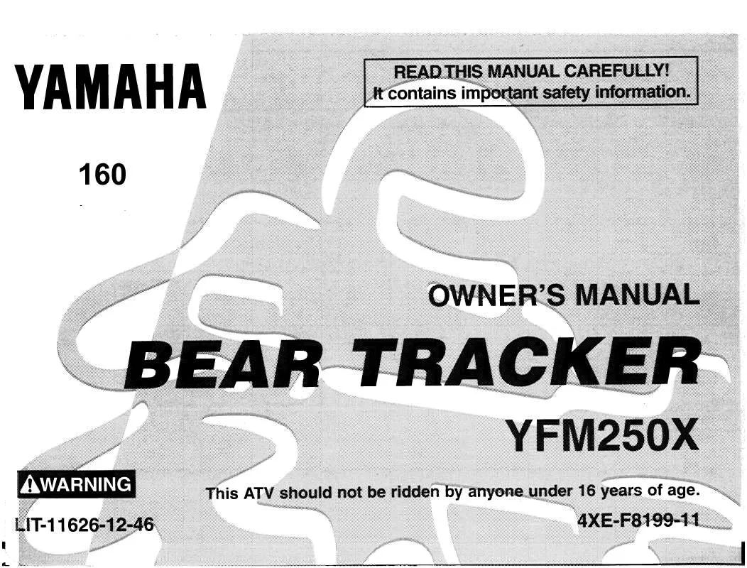 Mode d'emploi YAMAHA BEARTRACKER-1999