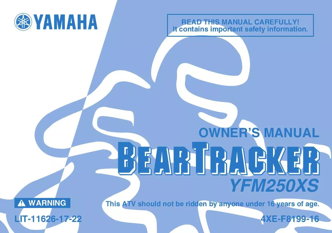 Mode d'emploi YAMAHA BEARTRACKER-2004