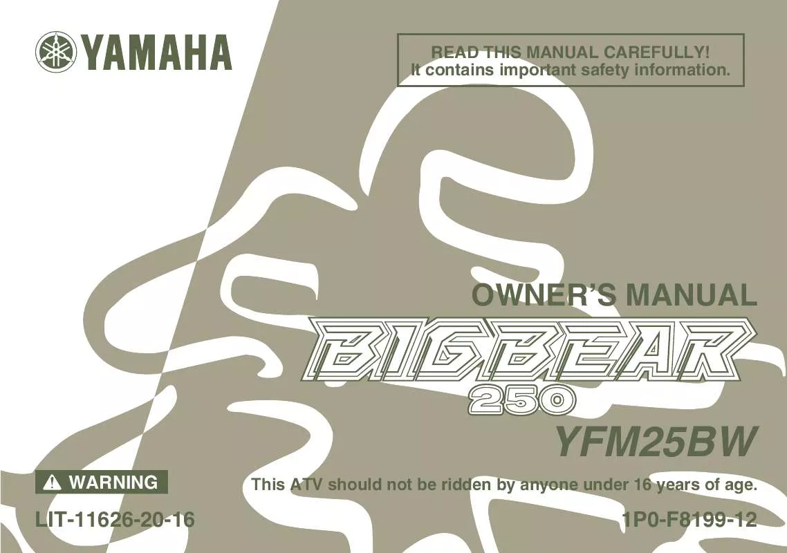 Mode d'emploi YAMAHA BIG BEAR 250-2007