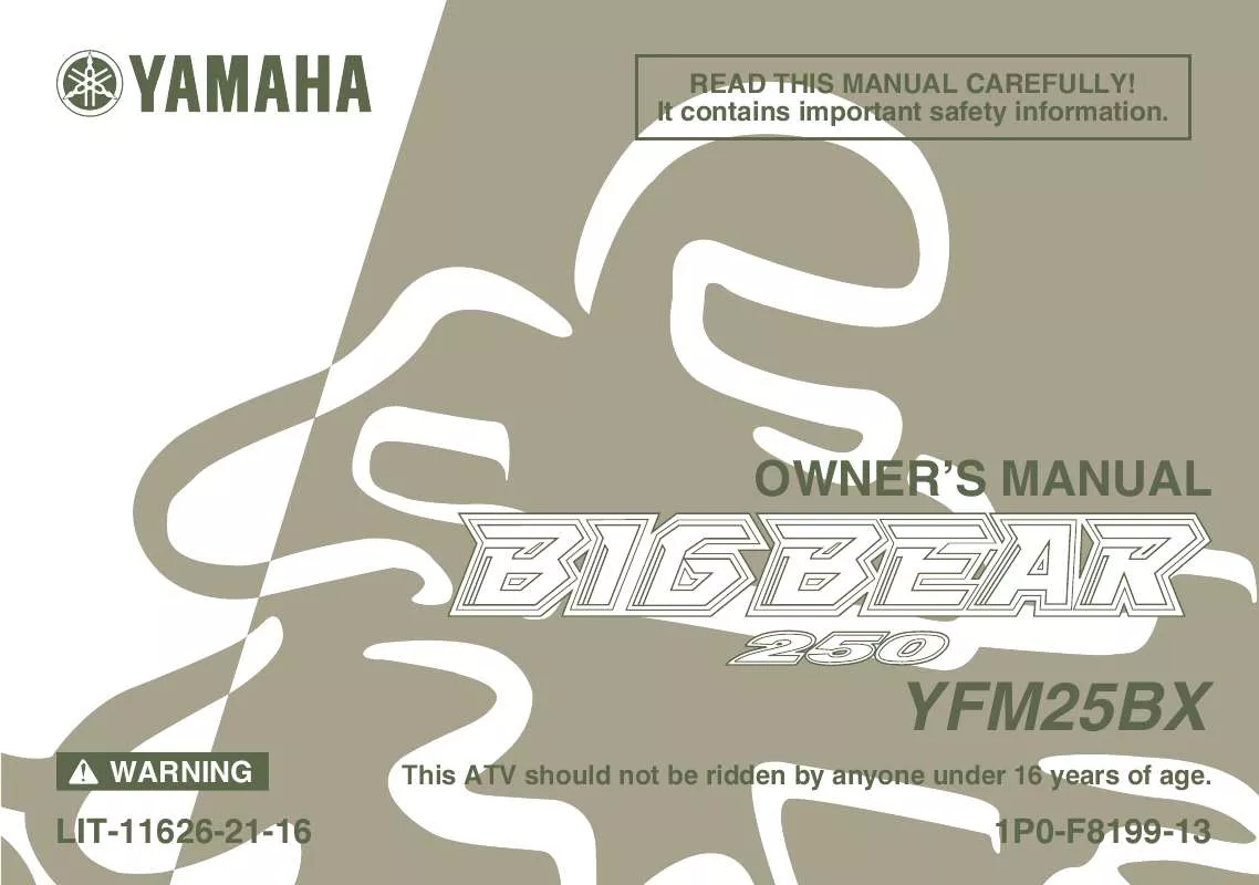 Mode d'emploi YAMAHA BIG BEAR 250-2008