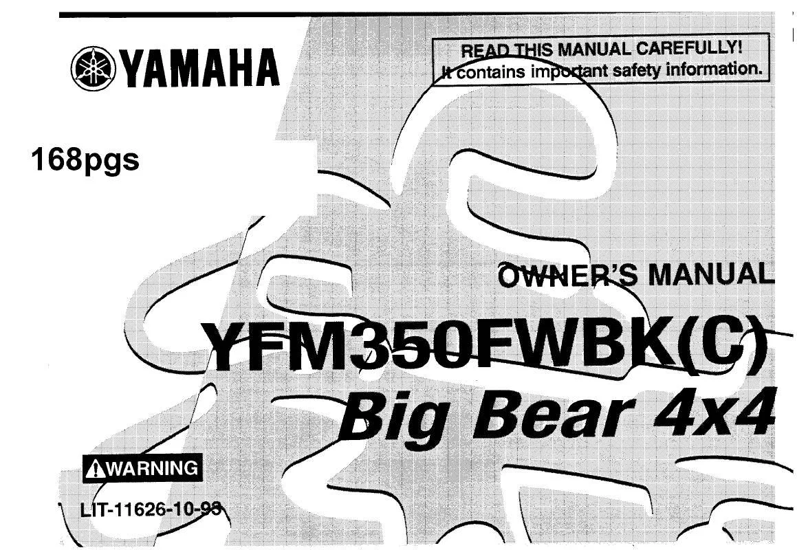 Mode d'emploi YAMAHA BIG BEAR 4X4-1998