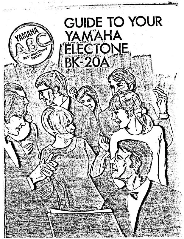 Mode d'emploi YAMAHA BK-20A