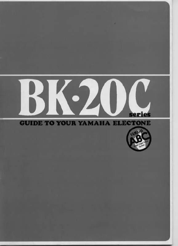 Mode d'emploi YAMAHA BK-20C