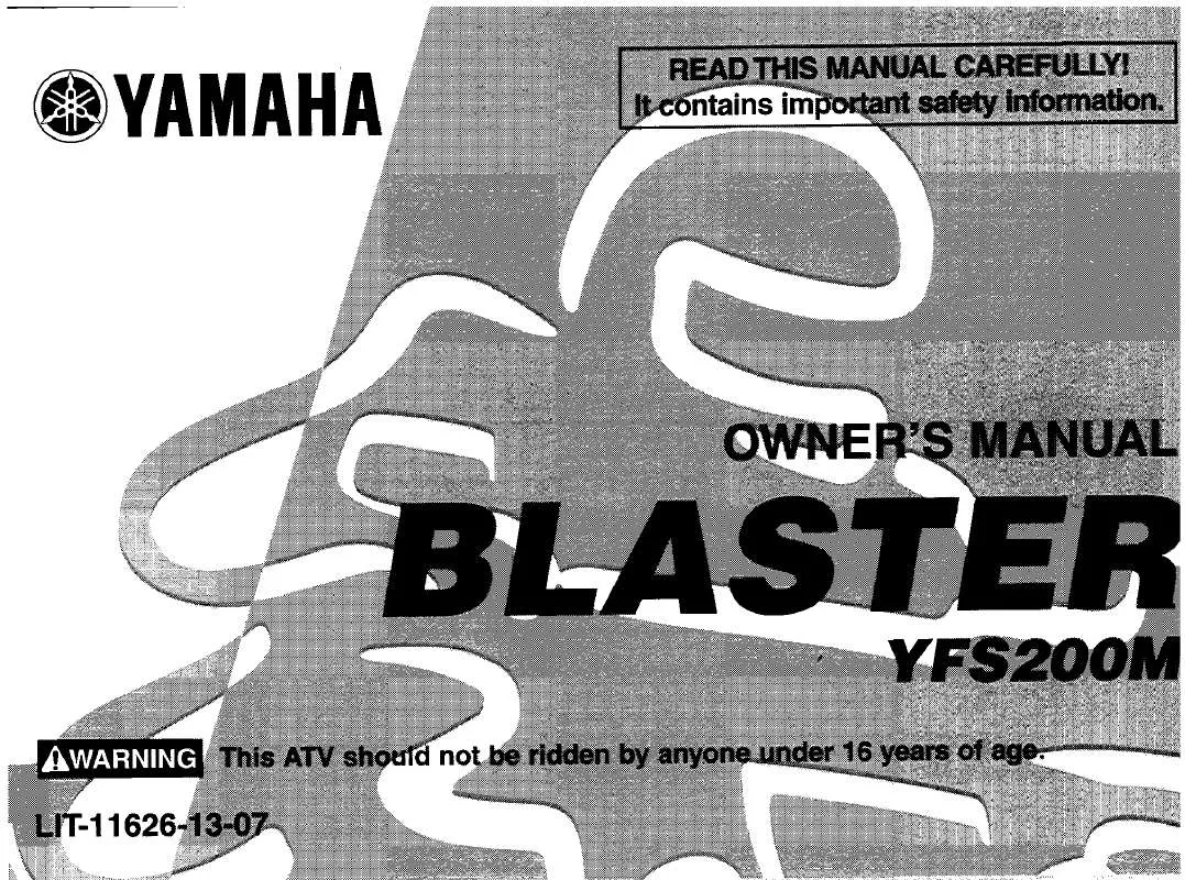 Mode d'emploi YAMAHA BLASTER-2000