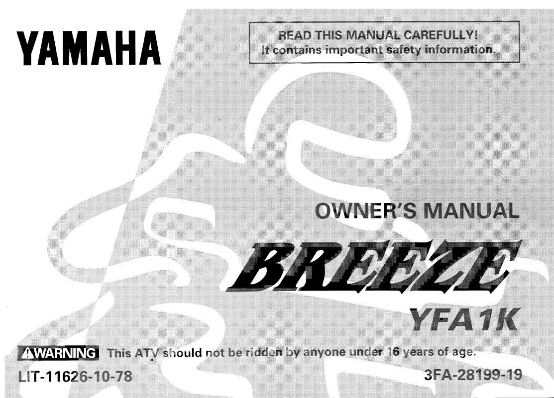 Mode d'emploi YAMAHA BREEZE-1998