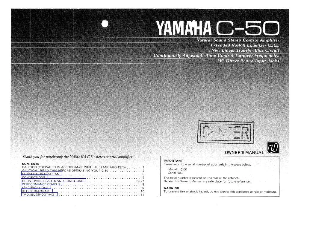 Mode d'emploi YAMAHA C-50