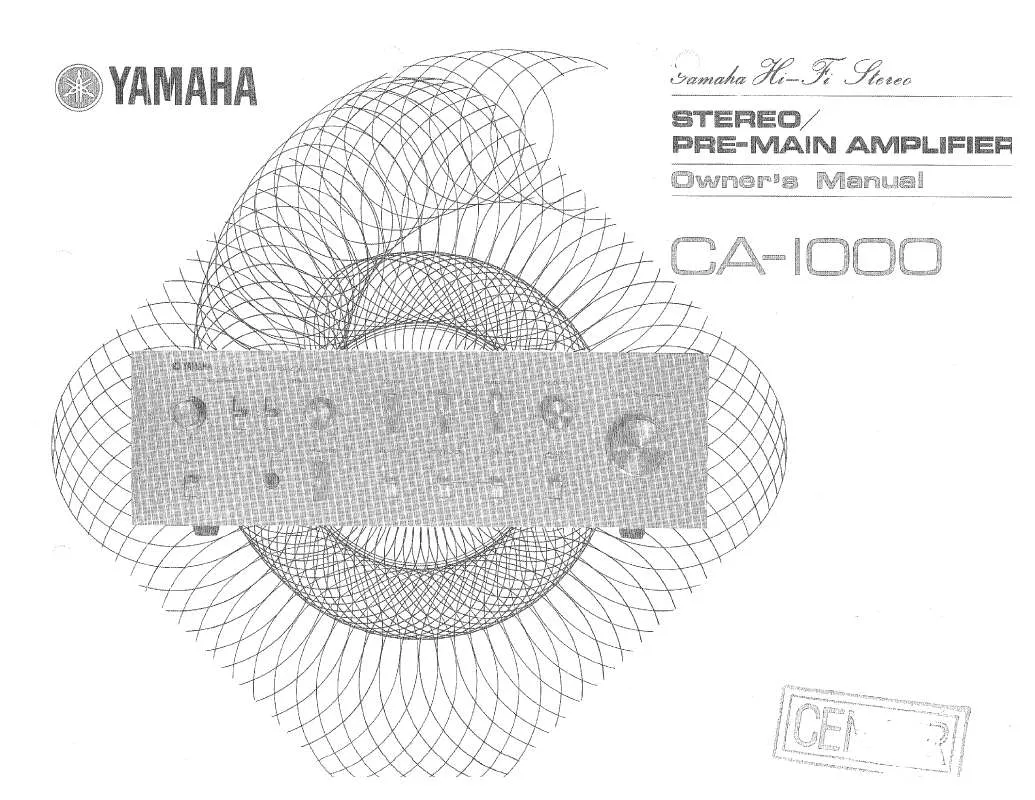 Mode d'emploi YAMAHA CA-1000