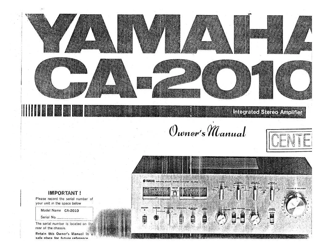 Mode d'emploi YAMAHA CA-2010