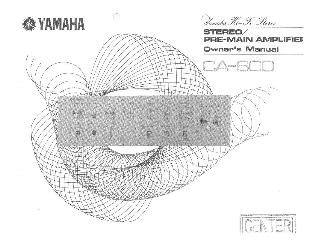 Mode d'emploi YAMAHA CA-600