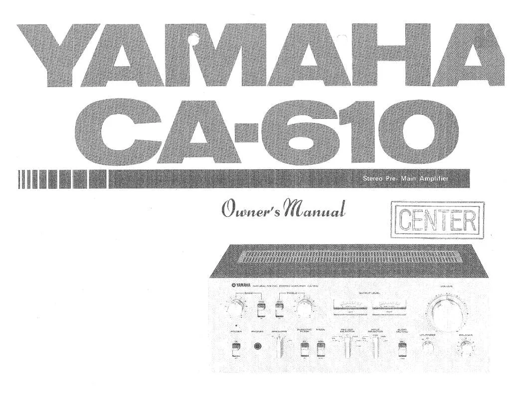 Mode d'emploi YAMAHA CA-610