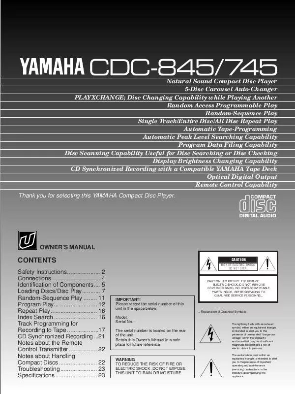 Mode d'emploi YAMAHA CDC-745