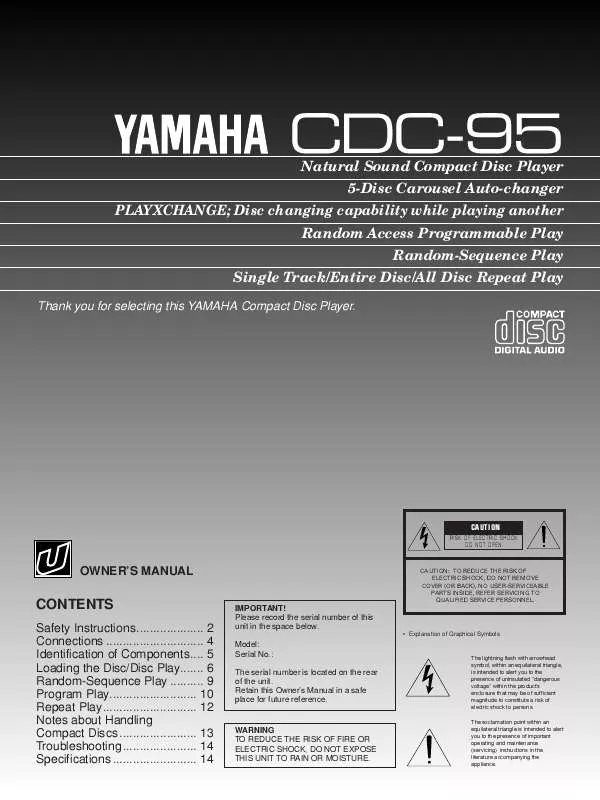 Mode d'emploi YAMAHA CDC-95