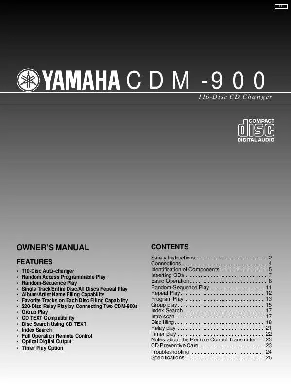 Mode d'emploi YAMAHA CDM-900