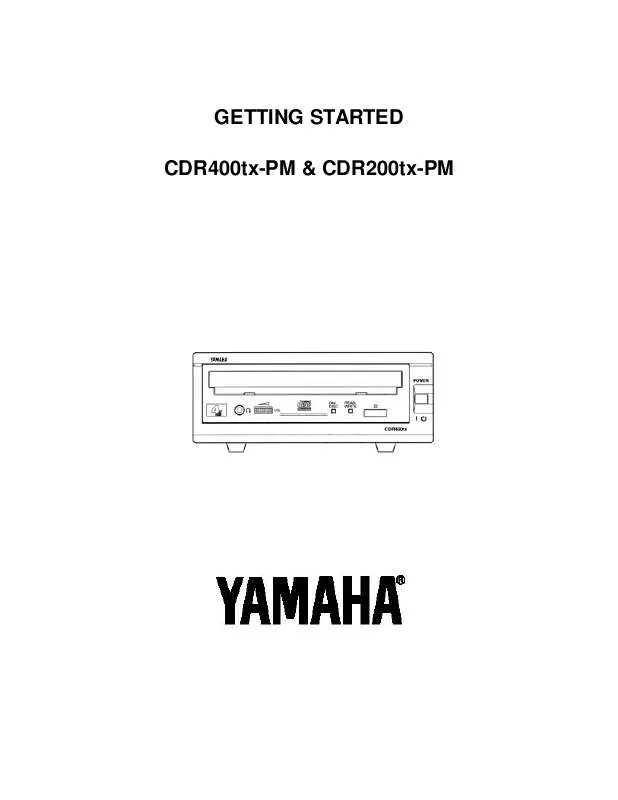 Mode d'emploi YAMAHA CD-R400TXPM
