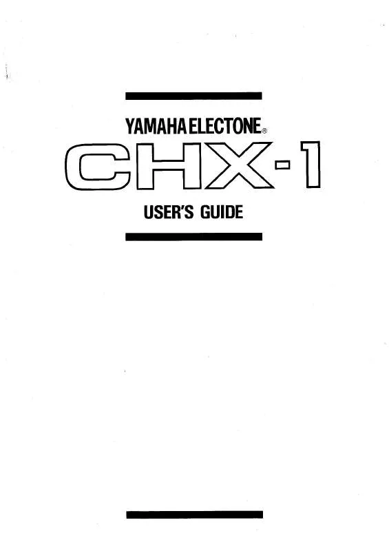 Mode d'emploi YAMAHA CHX-1