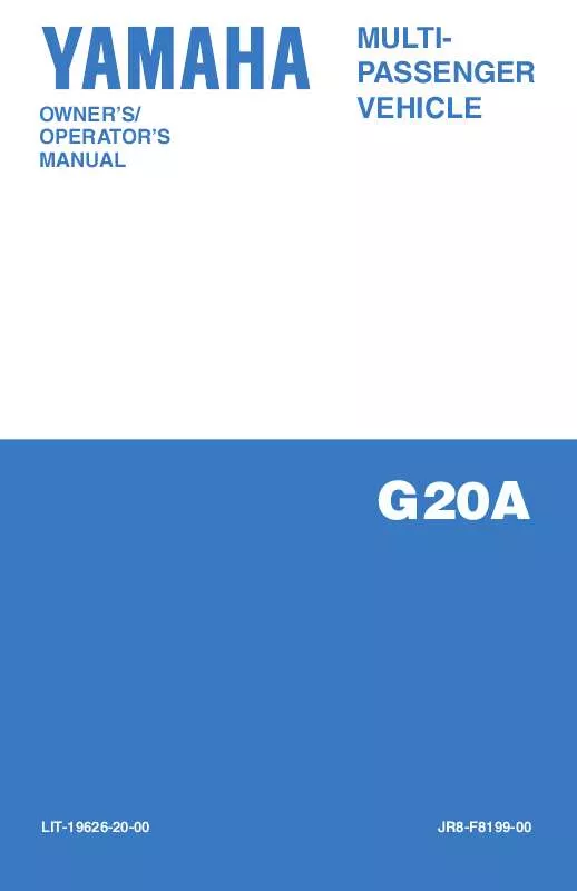 Mode d'emploi YAMAHA CONCIERGE GAS-G20-A-2000