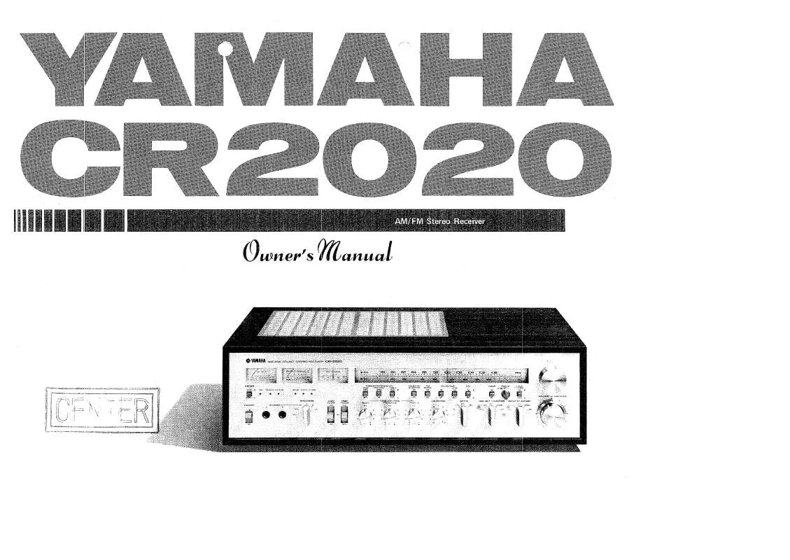 Mode d'emploi YAMAHA CR-2020