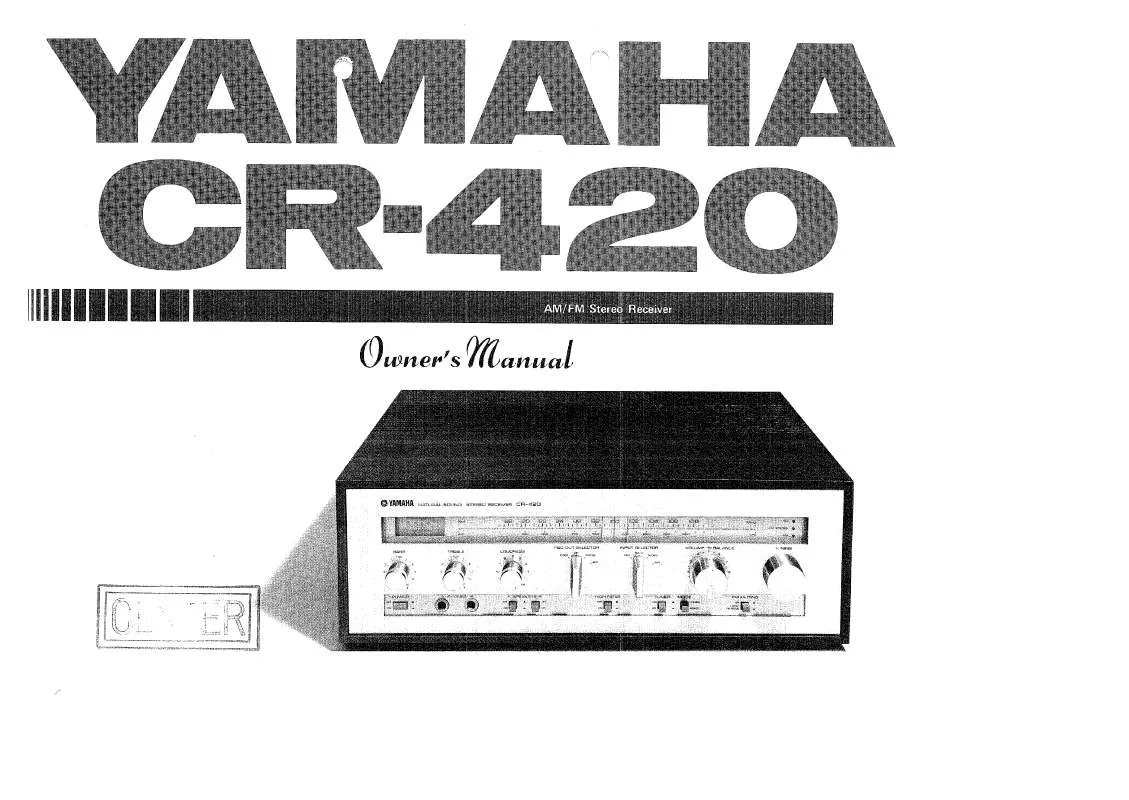 Mode d'emploi YAMAHA CR-420