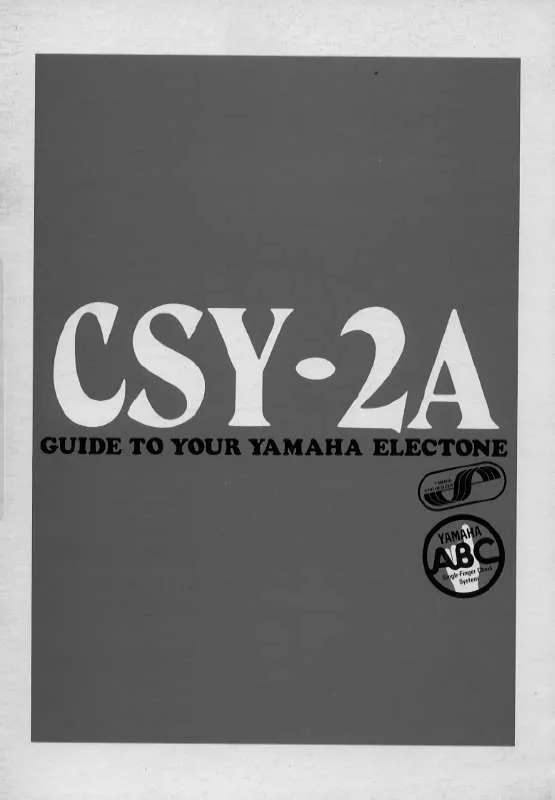 Mode d'emploi YAMAHA CSY-2A