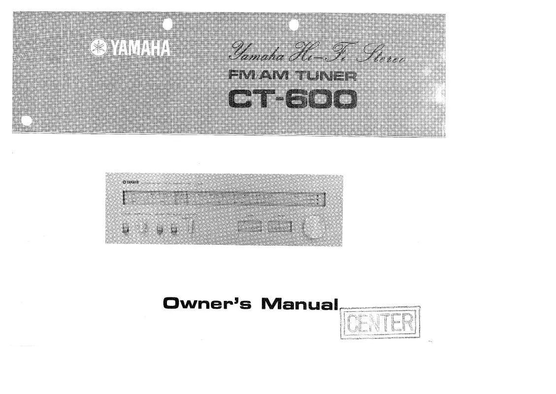 Mode d'emploi YAMAHA CT-600