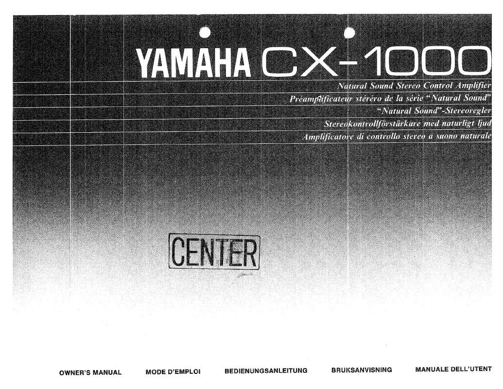 Mode d'emploi YAMAHA CX-1000