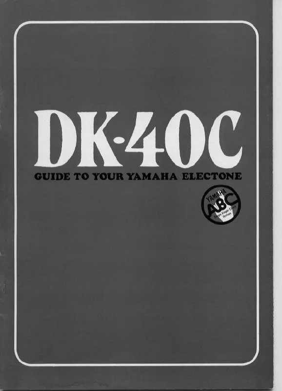 Mode d'emploi YAMAHA DK-40C