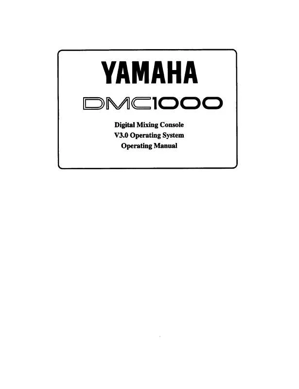 Mode d'emploi YAMAHA DMC1000E