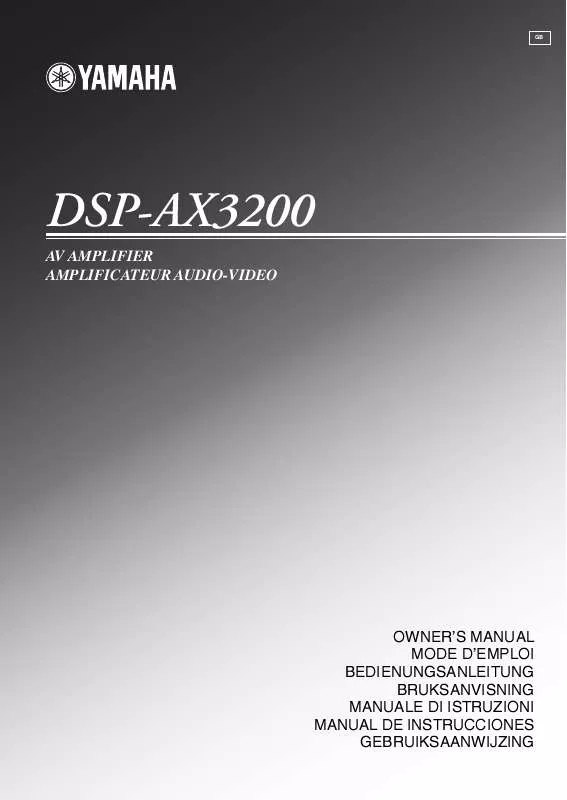 Mode d'emploi YAMAHA DSP-AX3200