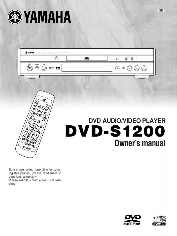 Mode d'emploi YAMAHA DVD-S1200-EUROPE-