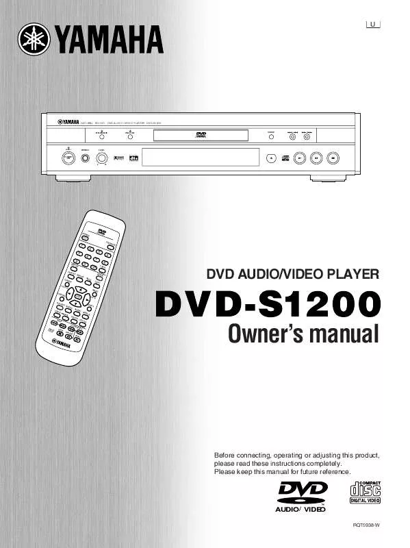 Mode d'emploi YAMAHA DVD-S1200-USA-