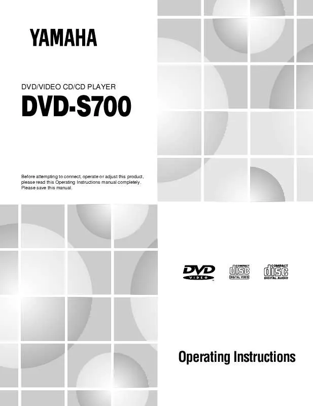 Mode d'emploi YAMAHA DVD-S700
