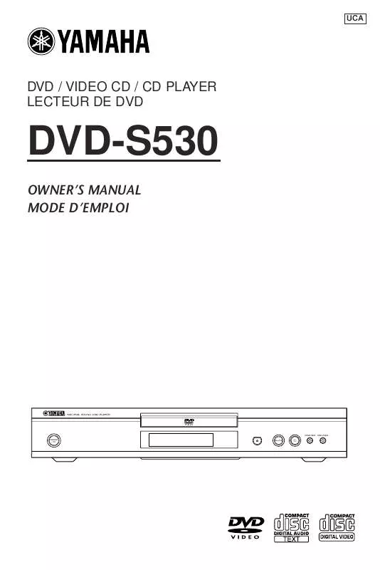 Mode d'emploi YAMAHA DVD-S530