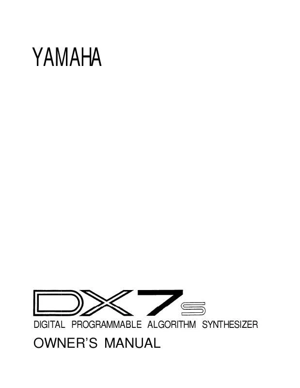 Mode d'emploi YAMAHA DX7S