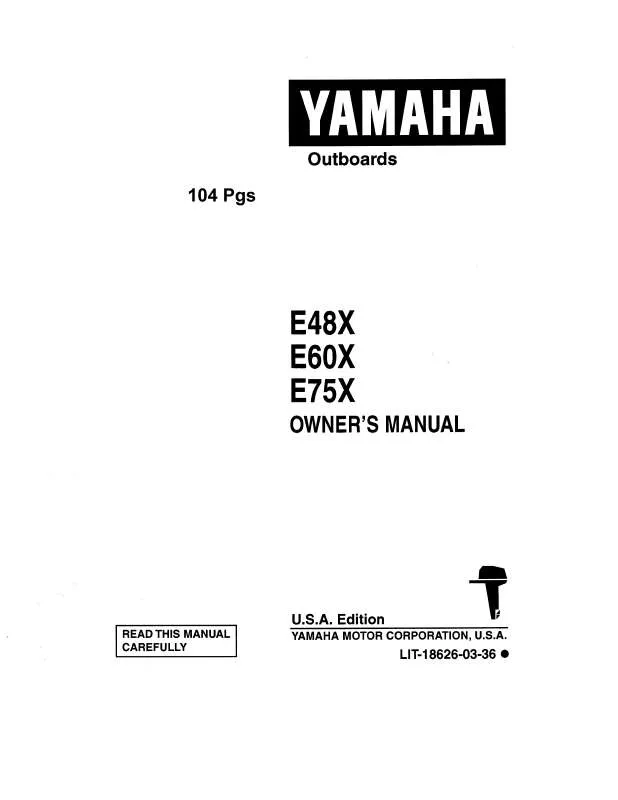 Mode d'emploi YAMAHA E75-1999
