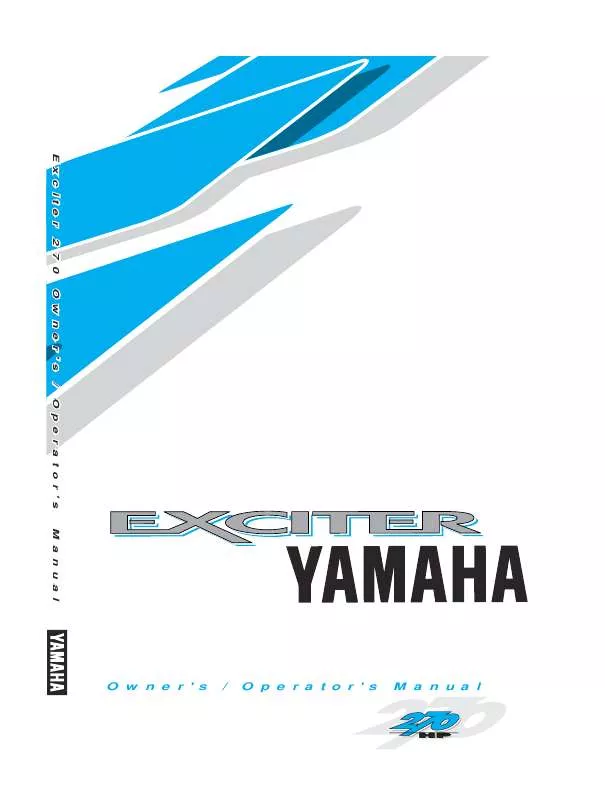 Mode d'emploi YAMAHA EXCITER 270-1999