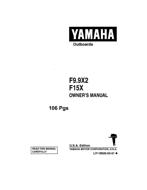 Mode d'emploi YAMAHA F15HP-1999