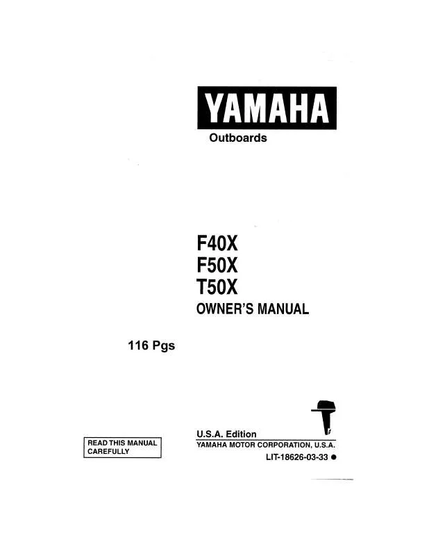 Mode d'emploi YAMAHA F40HP-1999