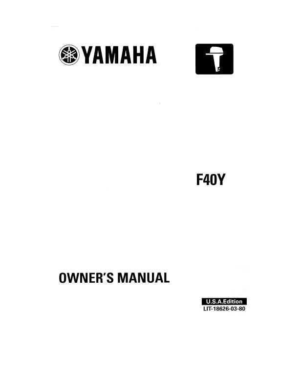 Mode d'emploi YAMAHA F40HP-2000