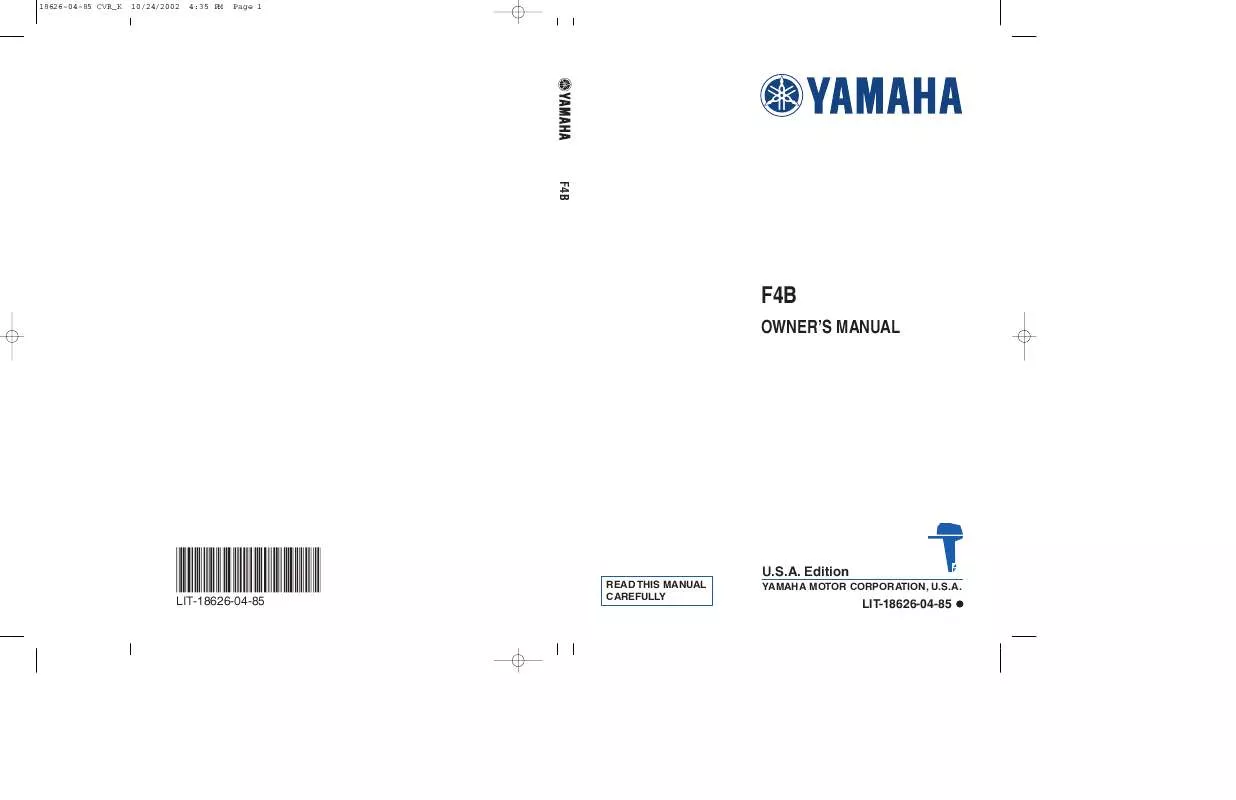 Mode d'emploi YAMAHA F4HP-2003